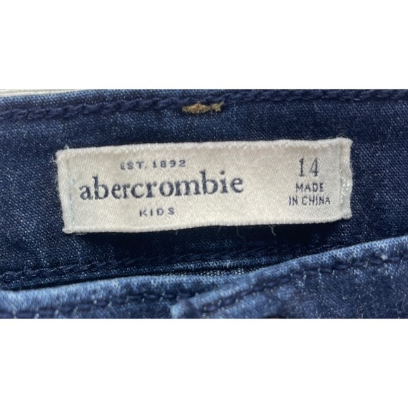Abercrombie Kids Girls Size 14 Dark Wash Denim Jeggings Jeans - Picture 3 of 8